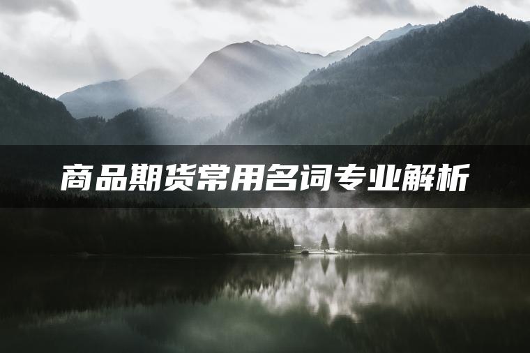 商品期货常用名词专业解析