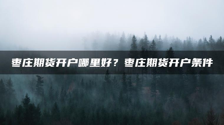 枣庄期货开户哪里好?枣庄期货开户条件 枣庄期货开户哪里好?枣庄期货开户条件