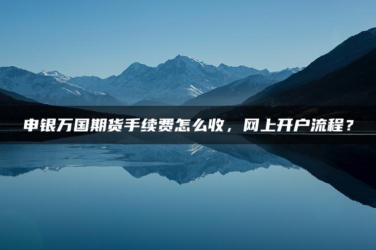 申银万国期货手续费怎么收，网上开户流程？