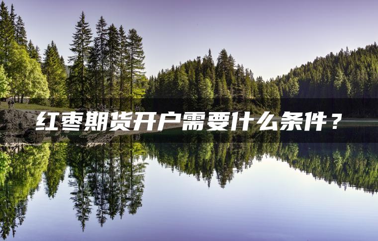 红枣期货开户需要什么条件？