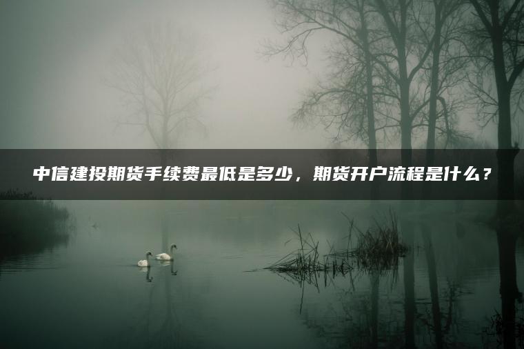 中信建投期货手续费最低是多少，期货开户流程是什么？