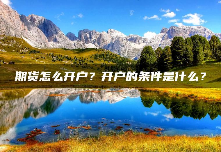 期货怎么开户?开户的条件是什么? 期货怎么开户?开户的条件是什么?