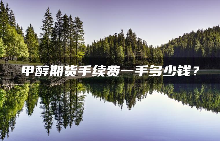 甲醇期货手续费一手多少钱？