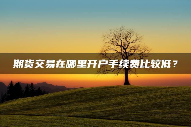期货交易在哪里开户手续费比较低？