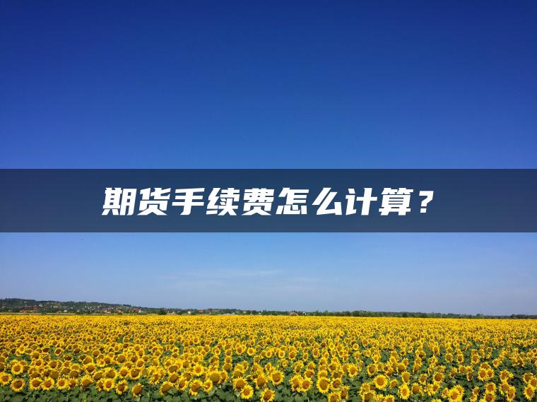 期货手续费怎么计算？