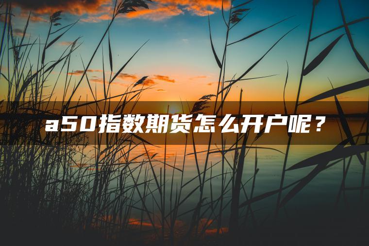 a50指数期货怎么开户呢？