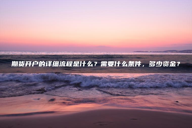 期货开户的详细流程是什么?需要什么条件,多少资金? 期货开户的详细流程是什么?需要什么条件,多少资金?