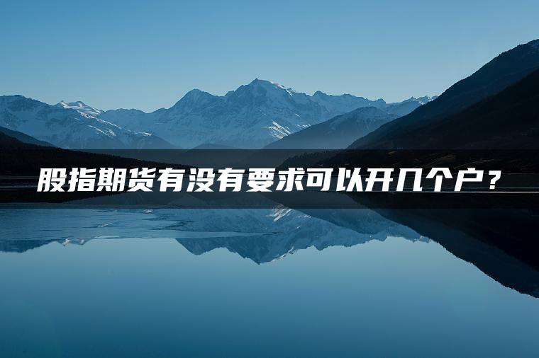 股指期货有没有要求可以开几个户？