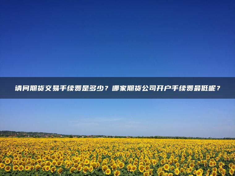 请问期货交易手续费是多少?哪家期货公司开户手续费最低呢? 请问期货交易手续费是多少?哪家期货公司开户手续费最低呢?