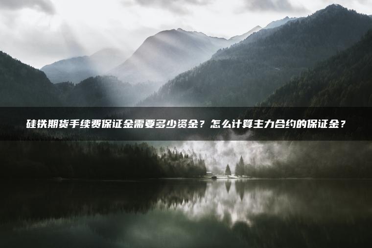硅铁期货手续费保证金需要多少资金？怎么计算主力合约的保证金？