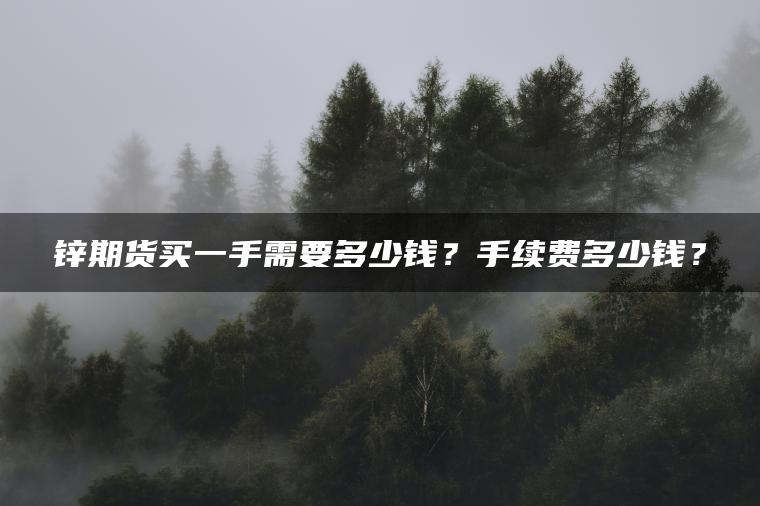 锌期货买一手需要多少钱？手续费多少钱？