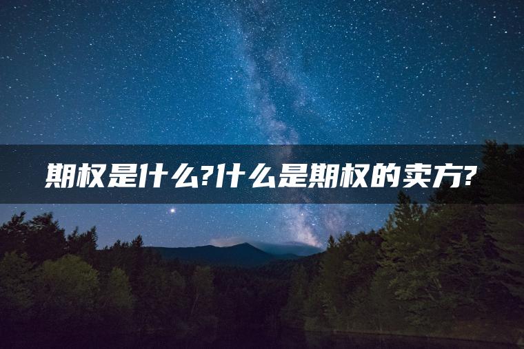 期权是什么?什么是期权的卖方?
