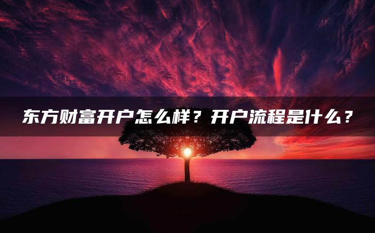 东方财富开户怎么样?开户流程是什么? 东方财富开户怎么样?开户流程是什么?