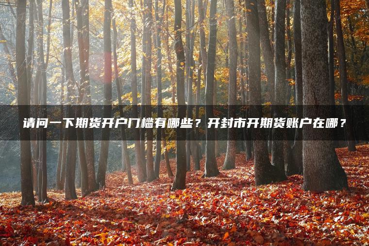 请问一下期货开户门槛有哪些？开封市开期货账户在哪？