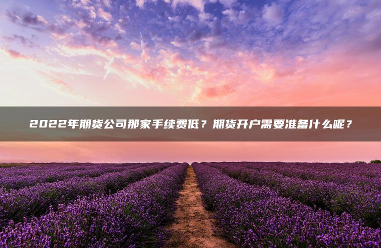 2022年期货公司那家手续费低?期货开户需要准备什么呢? 2022年期货公司那家手续费低?期货开户需要准备什么呢?