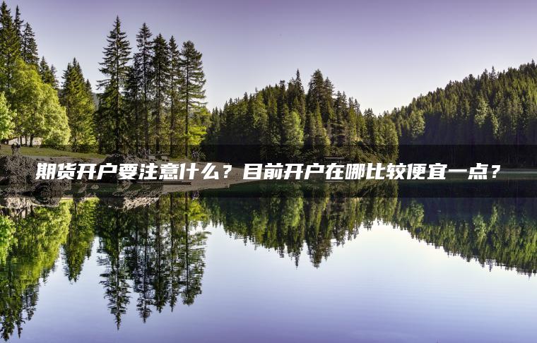 期货开户要注意什么?目前开户在哪比较便宜一点? 期货开户要注意什么?目前开户在哪比较便宜一点?