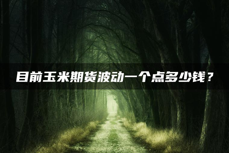 目前玉米期货波动一个点多少钱? 目前玉米期货波动一个点多少钱?