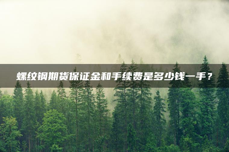 螺纹钢期货保证金和手续费是多少钱一手？