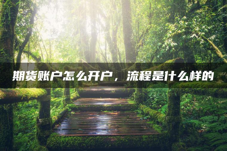 期货账户怎么开户,流程是什么样的 期货账户怎么开户,流程是什么样的