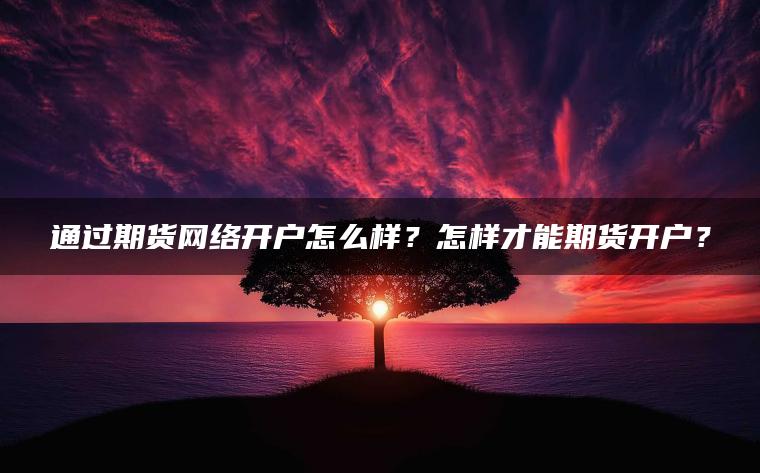 通过期货网络开户怎么样?怎样才能期货开户? 通过期货网络开户怎么样?怎样才能期货开户?