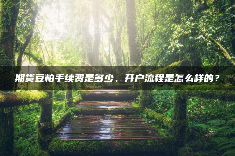 期货豆粕手续费是多少，开户流程是怎么样的？