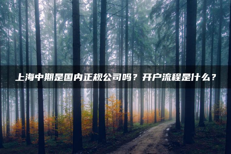 上海中期是国内正规公司吗？开户流程是什么？