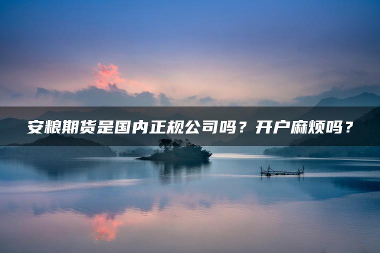 安粮期货是国内正规公司吗？开户麻烦吗？