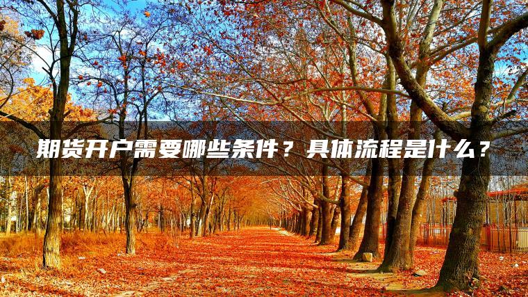 期货开户需要哪些条件？具体流程是什么？