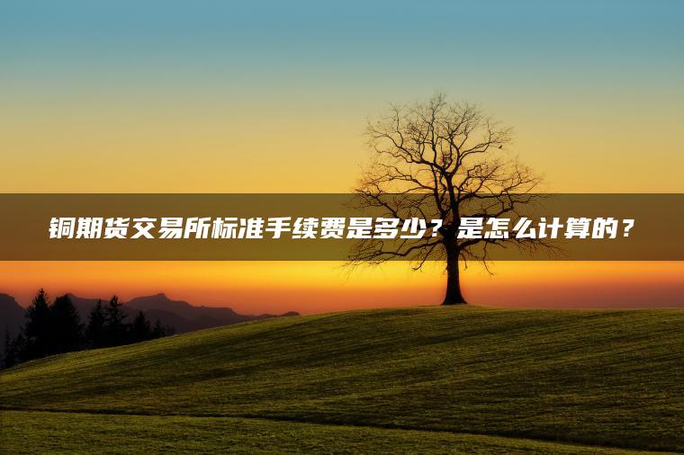 铜期货交易所标准手续费是多少?是怎么计算的? 铜期货交易所标准手续费是多少?是怎么计算的?