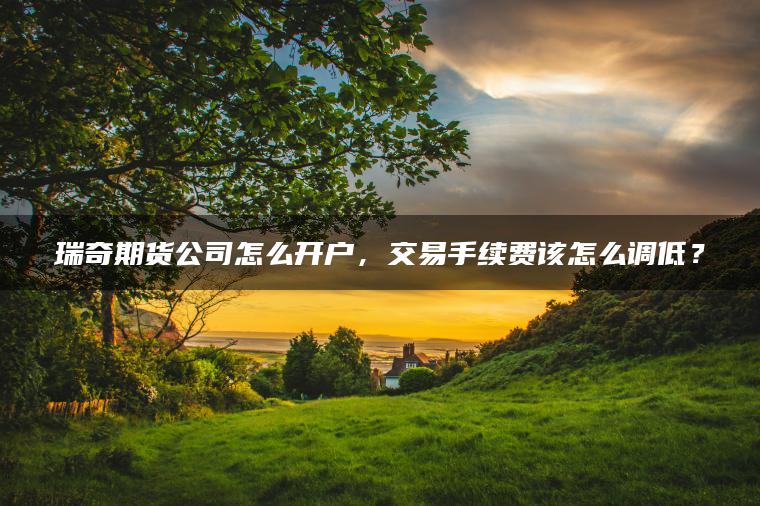 瑞奇期货公司怎么开户，交易手续费该怎么调低？