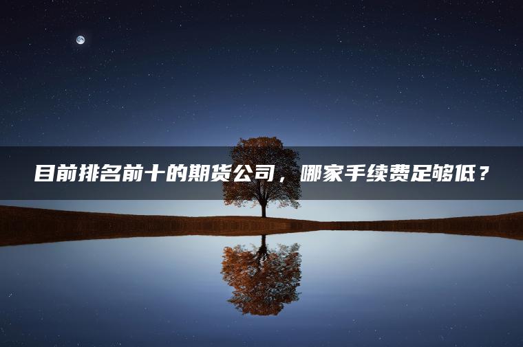 目前排名前十的期货公司，哪家手续费足够低？