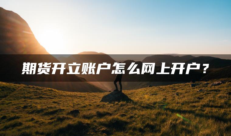 期货开立账户怎么网上开户？