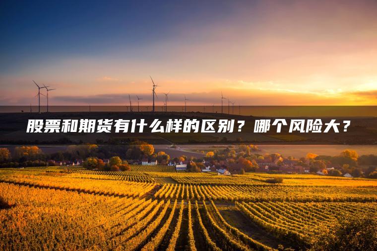 股票和期货有什么样的区别？哪个风险大？