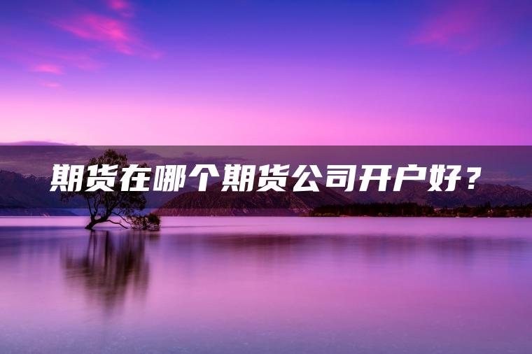 期货在哪个期货公司开户好？