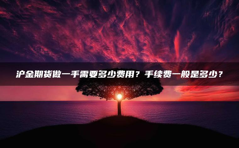 沪金期货做一手需要多少费用？手续费一般是多少？