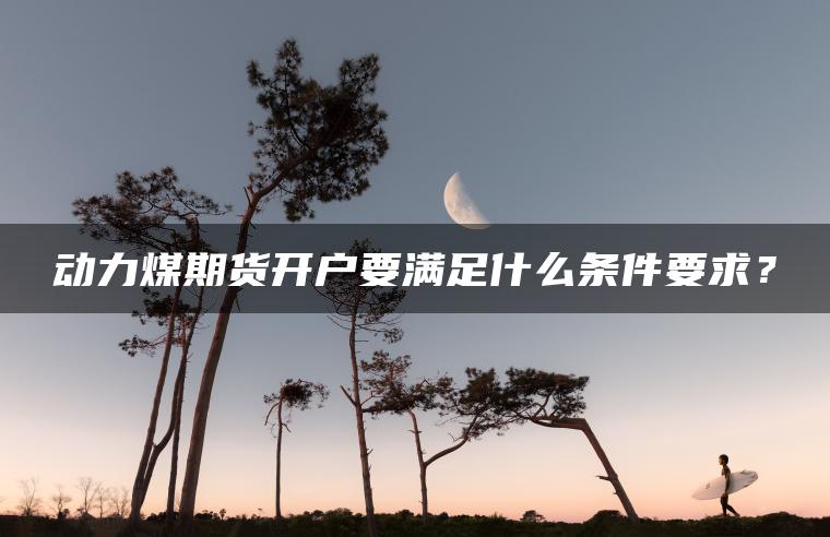 动力煤期货开户要满足什么条件要求？