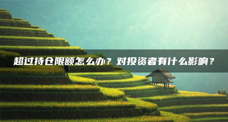 超过持仓限额怎么办?对投资者有什么影响? 超过持仓限额怎么办?对投资者有什么影响?