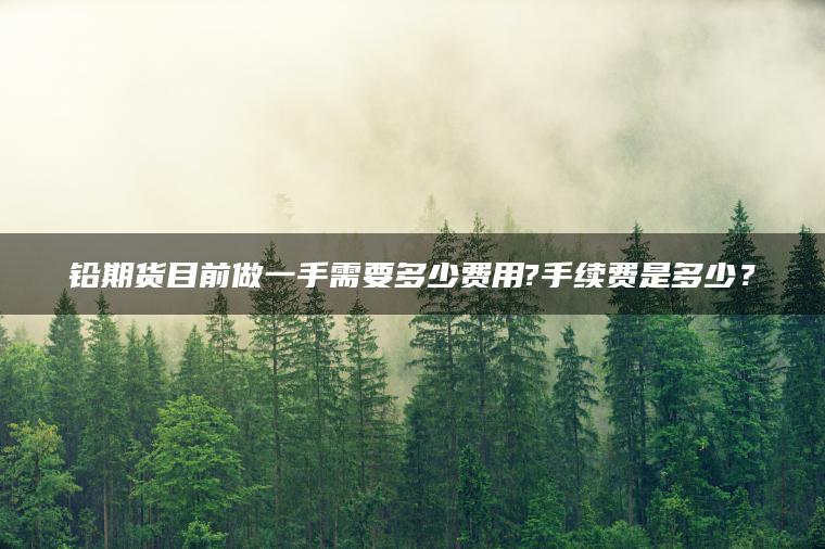 铅期货目前做一手需要多少费用?手续费是多少? 铅期货目前做一手需要多少费用?手续费是多少?
