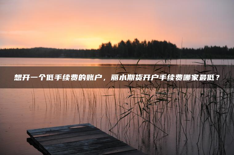 想开一个低手续费的账户，丽水期货开户手续费哪家最低？