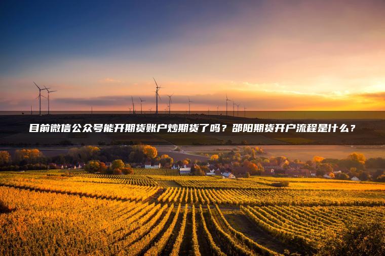 目前微信公众号能开期货账户炒期货了吗?邵阳期货开户流程是什么? 目前微信公众号能开期货账户炒期货了吗?邵阳期货开户流程是什么?