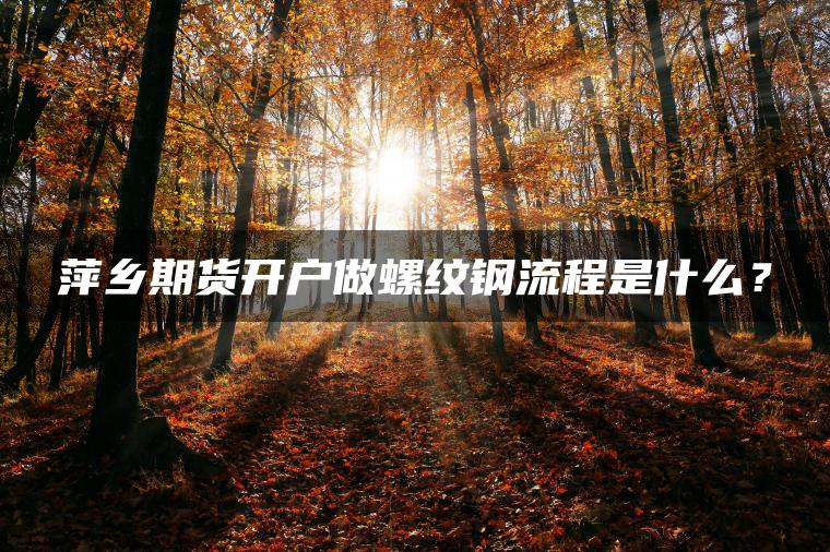 萍乡期货开户做螺纹钢流程是什么？