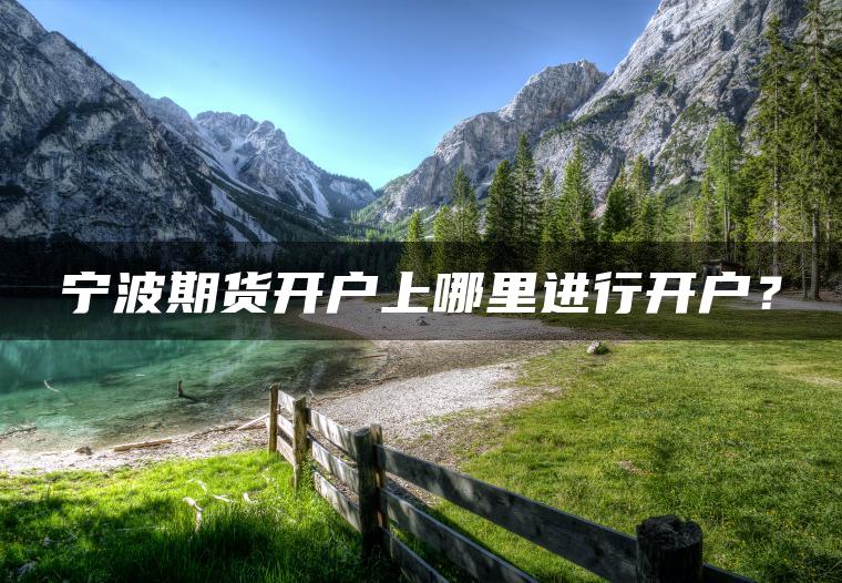 宁波期货开户上哪里进行开户? 宁波期货开户上哪里进行开户?