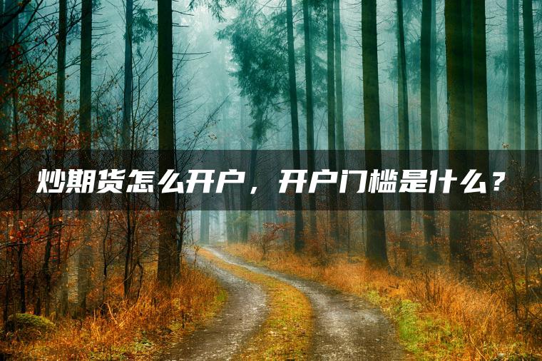 炒期货怎么开户,开户门槛是什么? 炒期货怎么开户,开户门槛是什么?