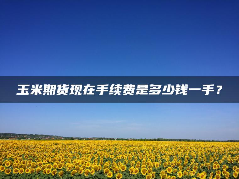 玉米期货现在手续费是多少钱一手？