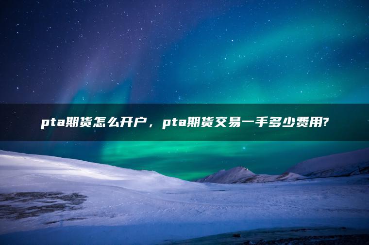 pta期货怎么开户，pta期货交易一手多少费用?
