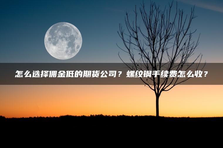 怎么选择佣金低的期货公司?螺纹钢手续费怎么收? 怎么选择佣金低的期货公司?螺纹钢手续费怎么收?