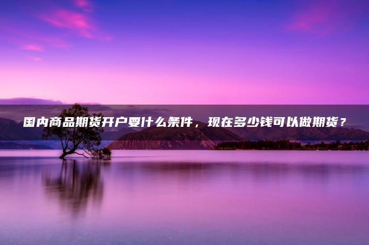 国内商品期货开户要什么条件,现在多少钱可以做期货? 国内商品期货开户要什么条件,现在多少钱可以做期货?