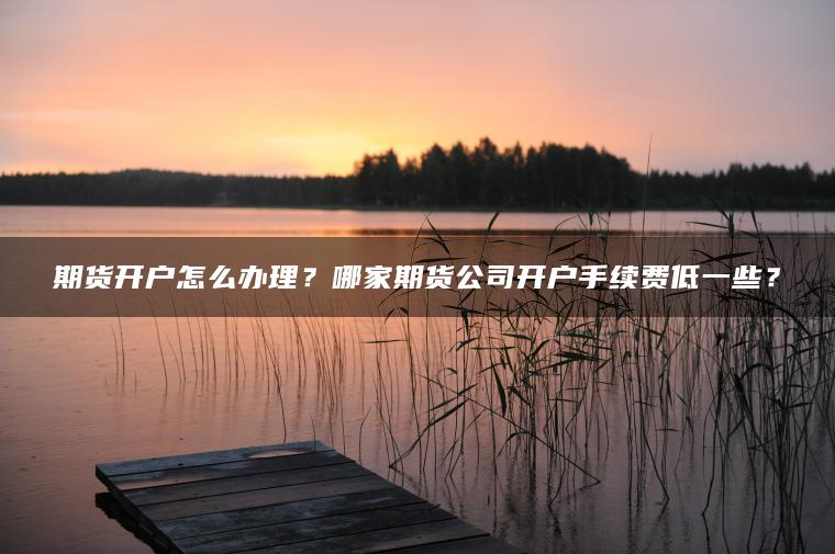 期货开户怎么办理？哪家期货公司开户手续费低一些？
