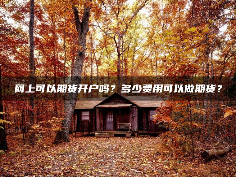 网上可以期货开户吗？多少费用可以做期货？