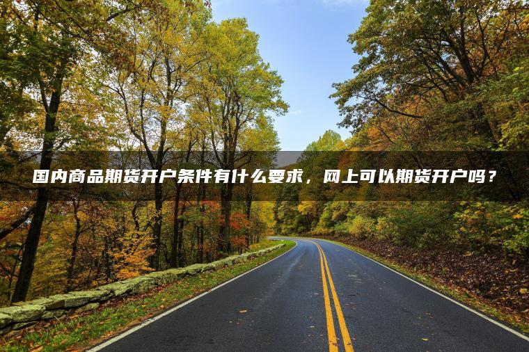 国内商品期货开户条件有什么要求，网上可以期货开户吗？